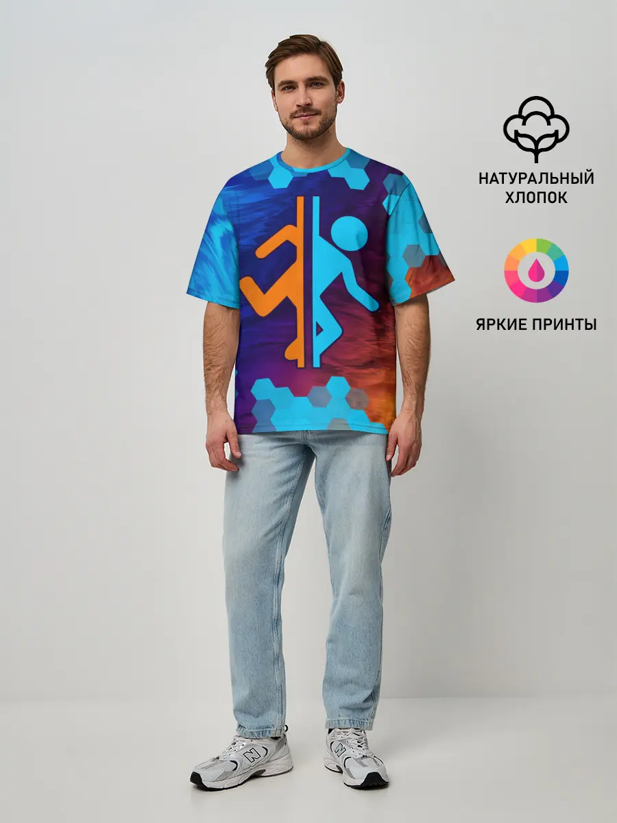 Мужская футболка оверсайз / PORTAL / ПОРТАЛ