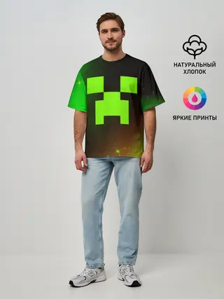 Мужская футболка оверсайз / MINECRAFT / МАЙНКРАФТ