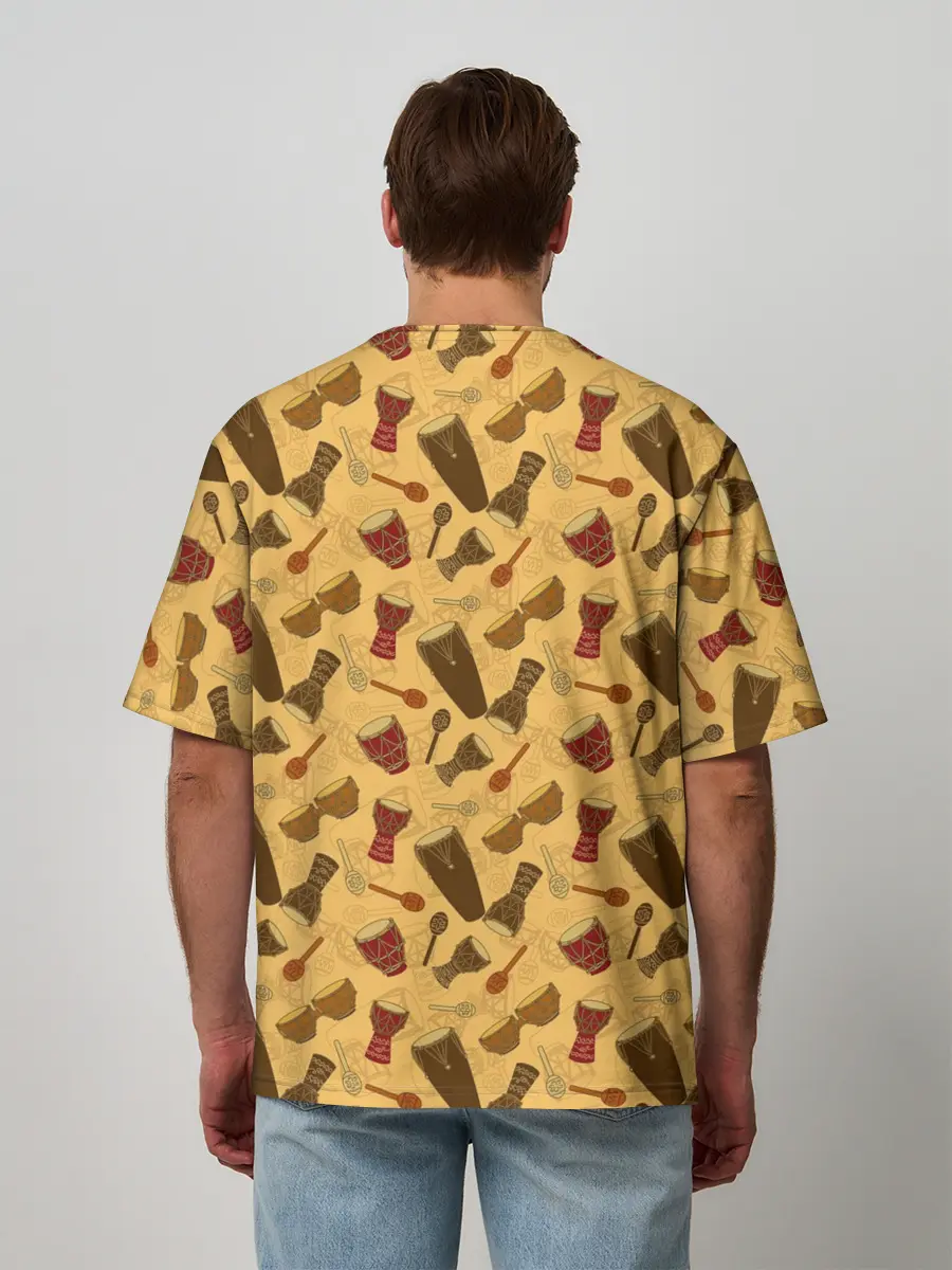 Мужская футболка оверсайз / Ударные Инструменты