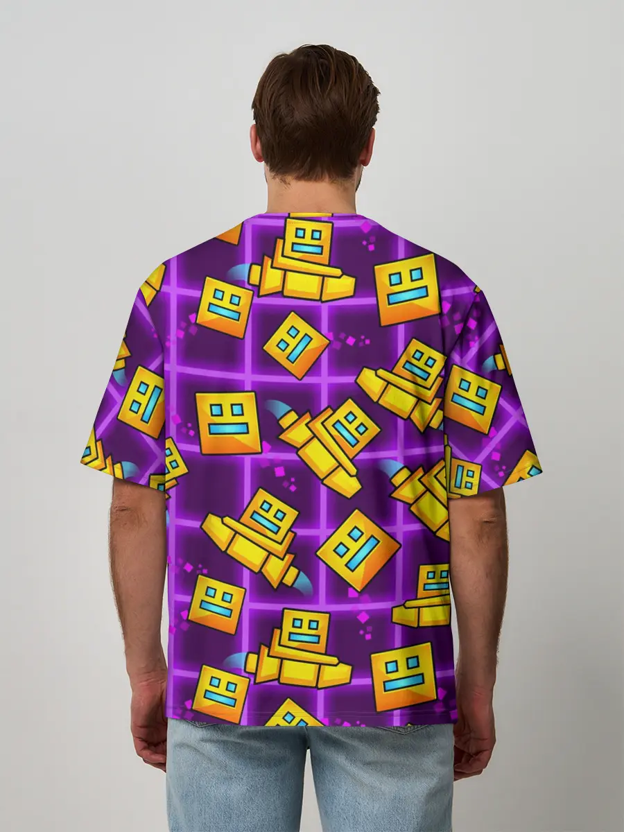 Мужская футболка оверсайз / GEOMETRY DASH SPACE