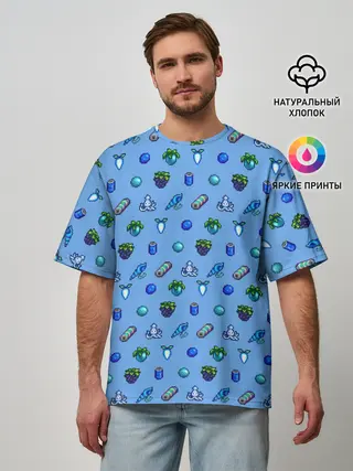 Мужская футболка оверсайз / Stardew valley. Pattern