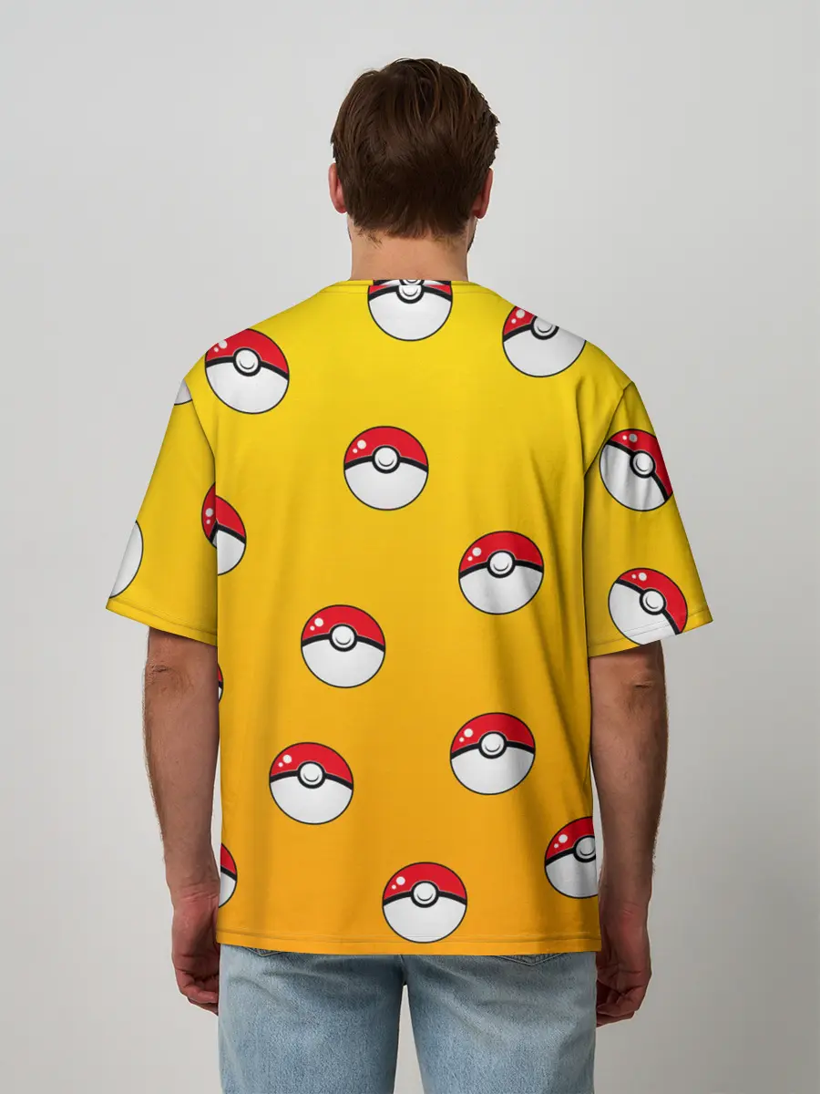 Мужская футболка оверсайз / Покеболы