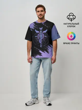 Мужская футболка оверсайз / Стальной алхимик | Fullmetal Alchemist