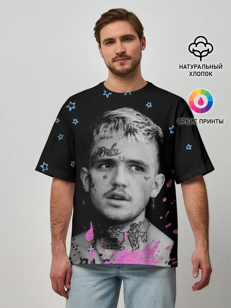 Мужская футболка оверсайз / LIL PEEP - Runaway