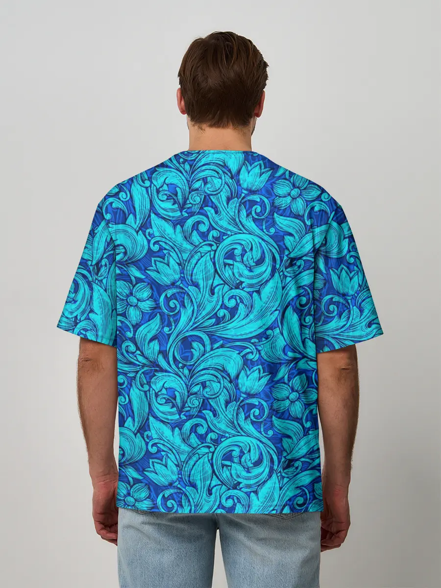 Мужская футболка оверсайз / Флора | Flora