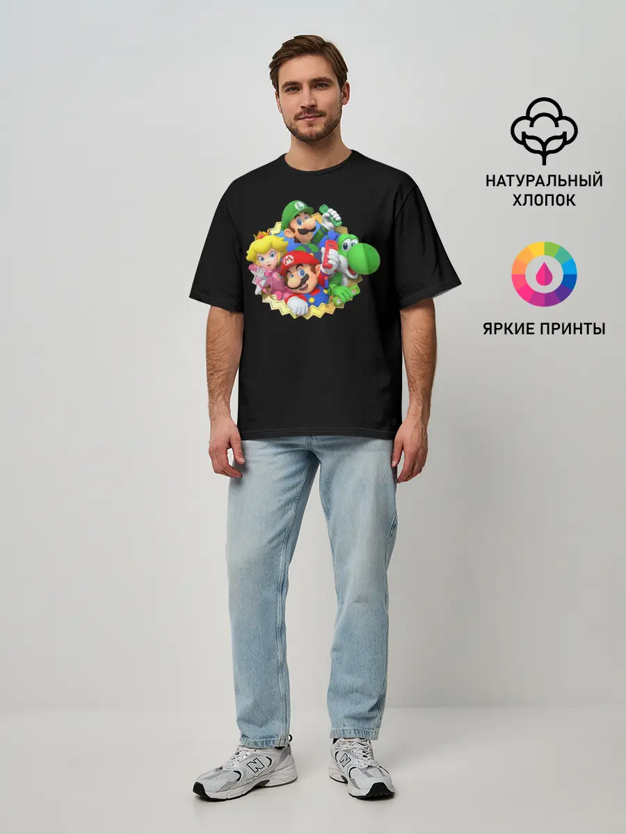 Мужская футболка оверсайз / Марио