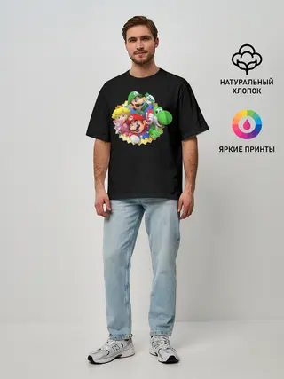 Мужская футболка оверсайз / Марио