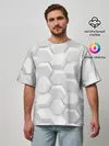 Мужская футболка оверсайз / 3D WHITE