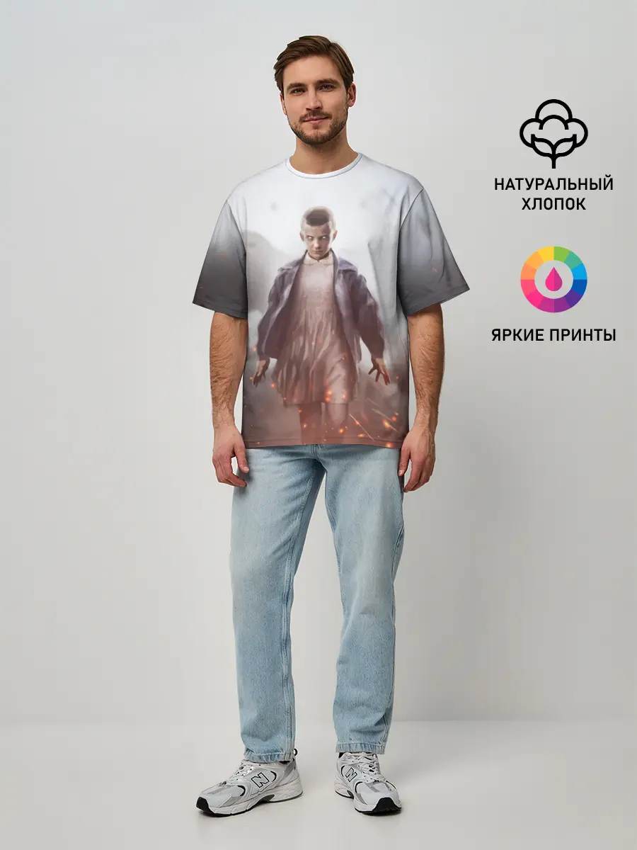 Мужская футболка оверсайз / STRANGER THINGS - 011