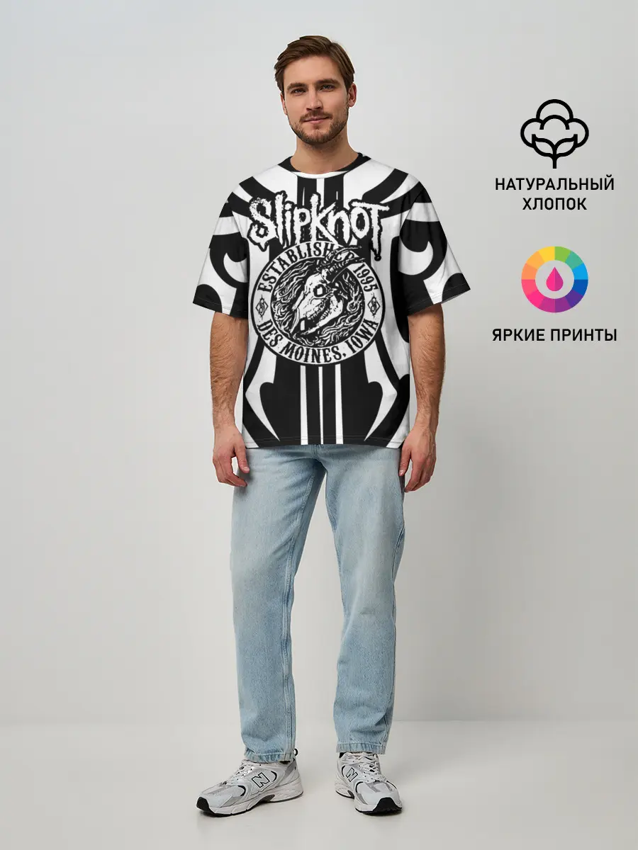 Мужская футболка оверсайз / Slipknot