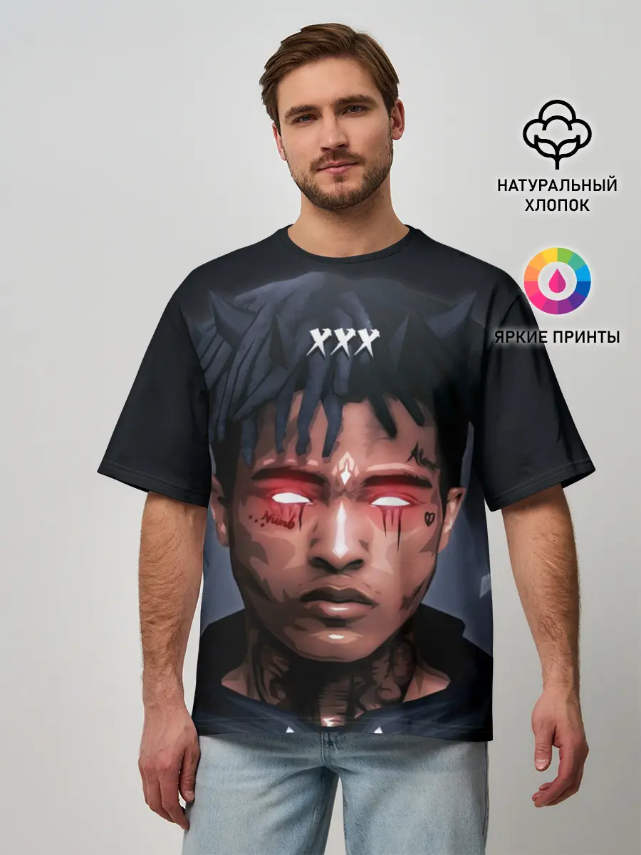 Мужская футболка оверсайз / XXXtentacion