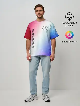 Мужская футболка оверсайз / MERCEDES / МЕРСЕДЕС