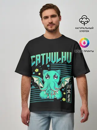 Мужская футболка оверсайз / CatHulhu