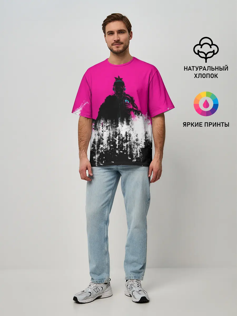 Мужская футболка оверсайз / Катана Зеро Самурай | Katana Zero Anime