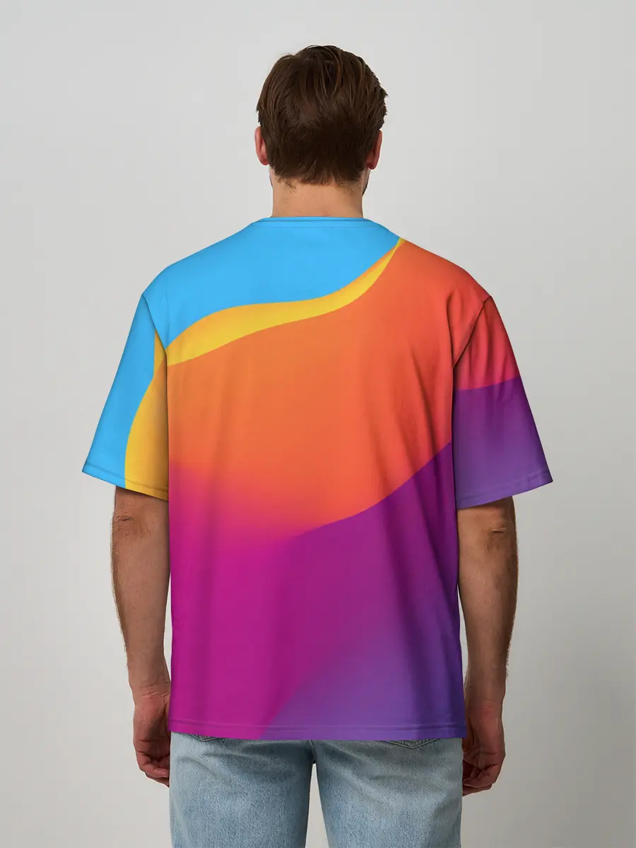 Мужская футболка оверсайз / ТЕКСТУРА ГРАДИЕНТА