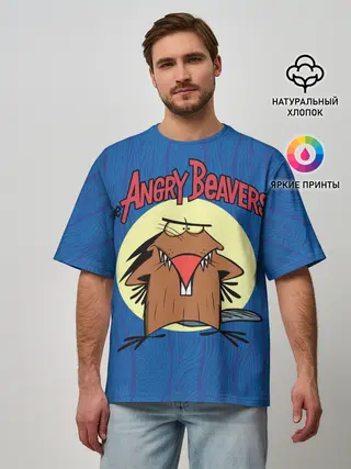 Мужская футболка оверсайз / Крутые Бобры