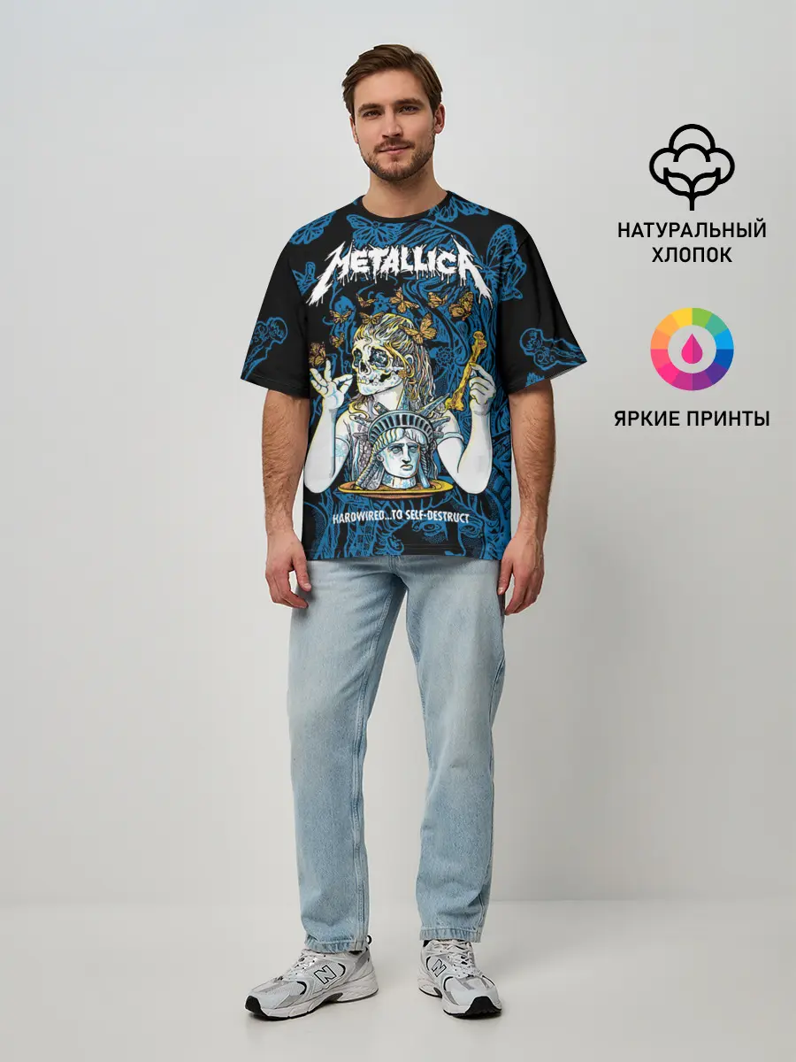 Мужская футболка оверсайз / Metallica
