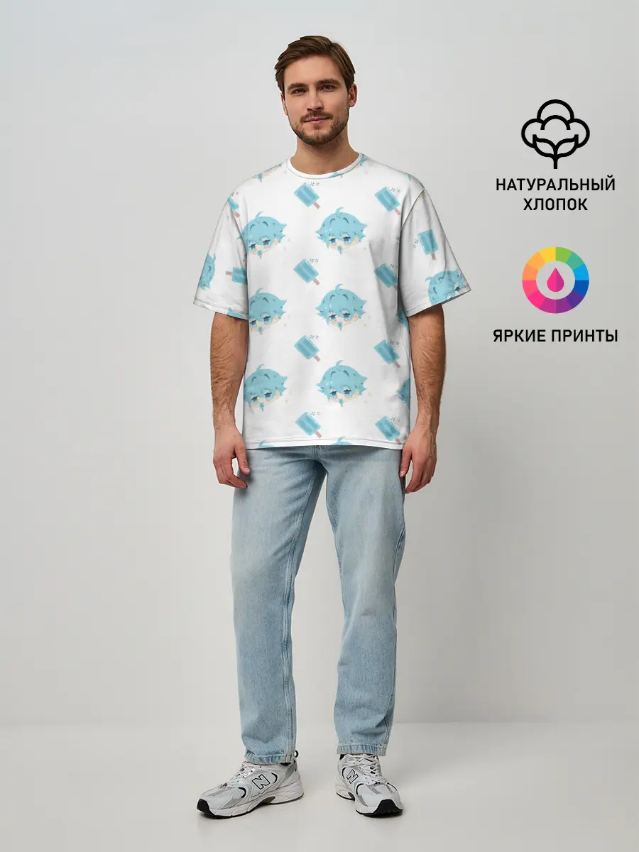 Мужская футболка оверсайз / Genshin Impact