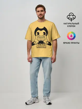Мужская футболка оверсайз / Bendy And The Ink Machine