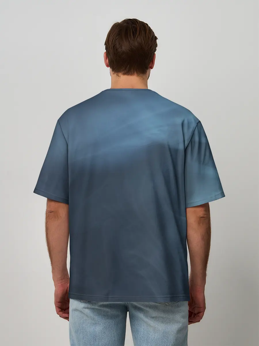 Мужская футболка оверсайз / Дымчатый