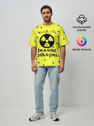 Мужская футболка оверсайз / Imagine Dragons radioactive