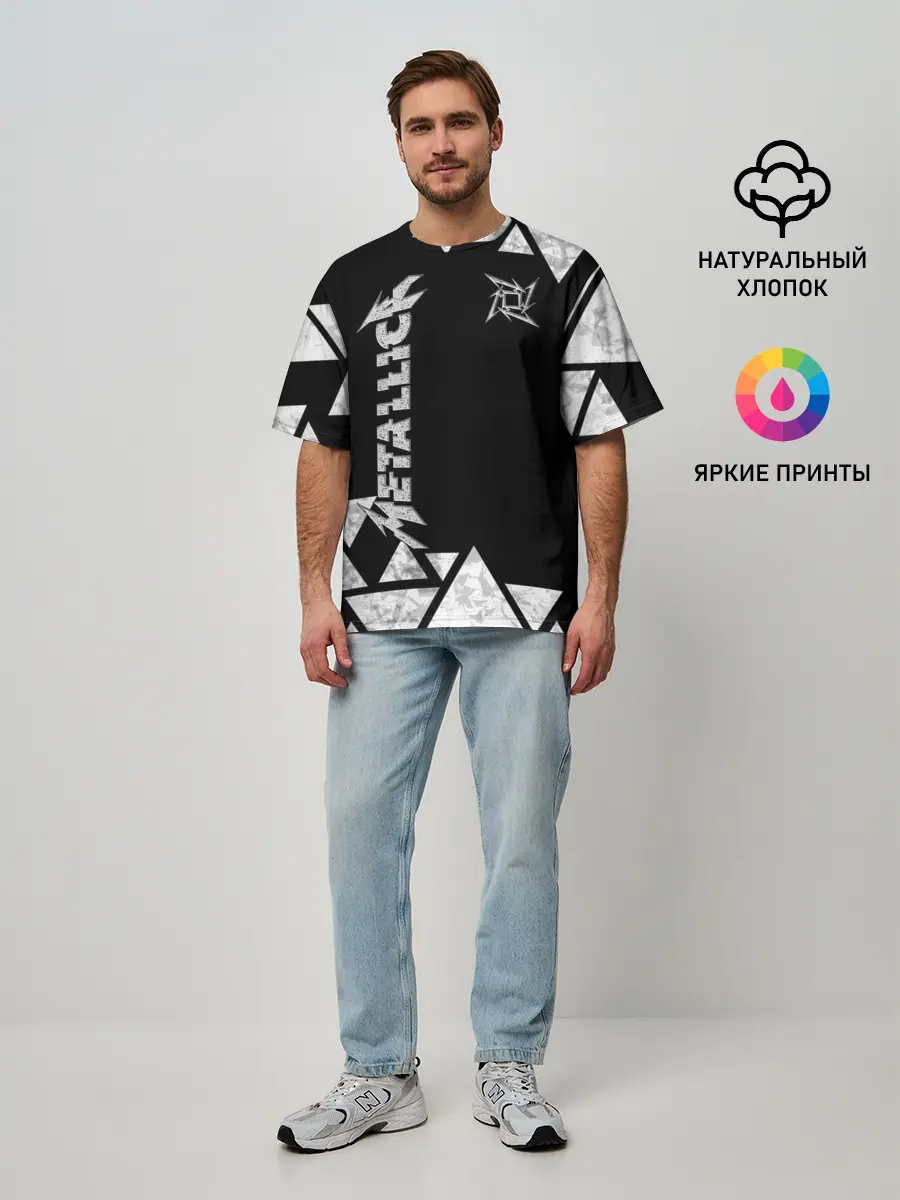 Мужская футболка оверсайз / Metallica