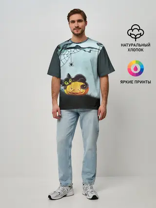 Мужская футболка оверсайз / HALLOWEEN.