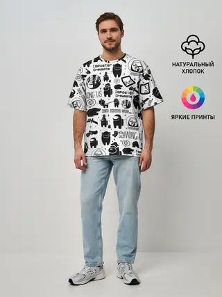 Мужская футболка оверсайз / AMONG US