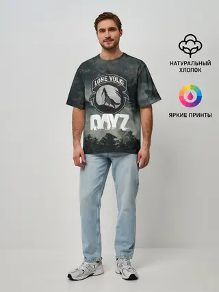 Мужская футболка оверсайз / LONE VOLKI | DAYZ