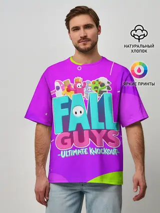 Мужская футболка оверсайз / Fall Guys