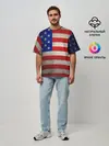 Мужская футболка оверсайз / Американский флаг