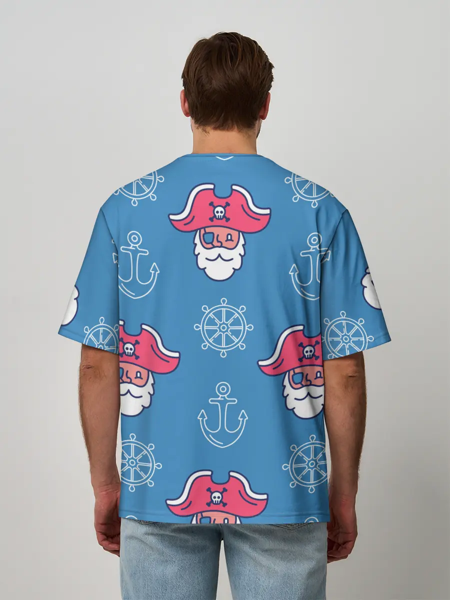 Мужская футболка оверсайз / Пиратский арт