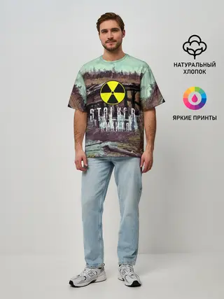 Мужская футболка оверсайз / S.T.A.L.K.E.R НИКИТА