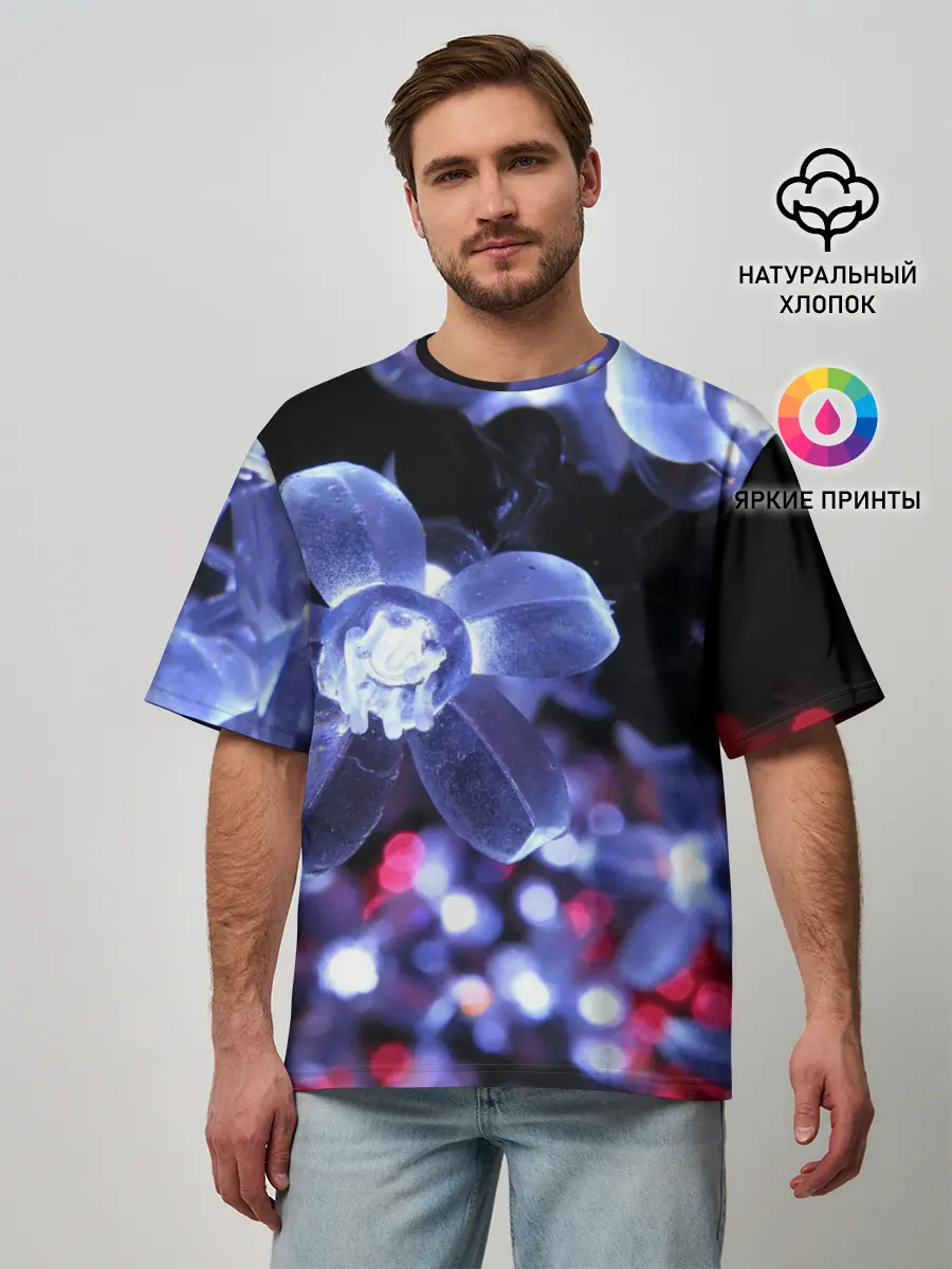 Мужская футболка оверсайз / Неоновые цвета