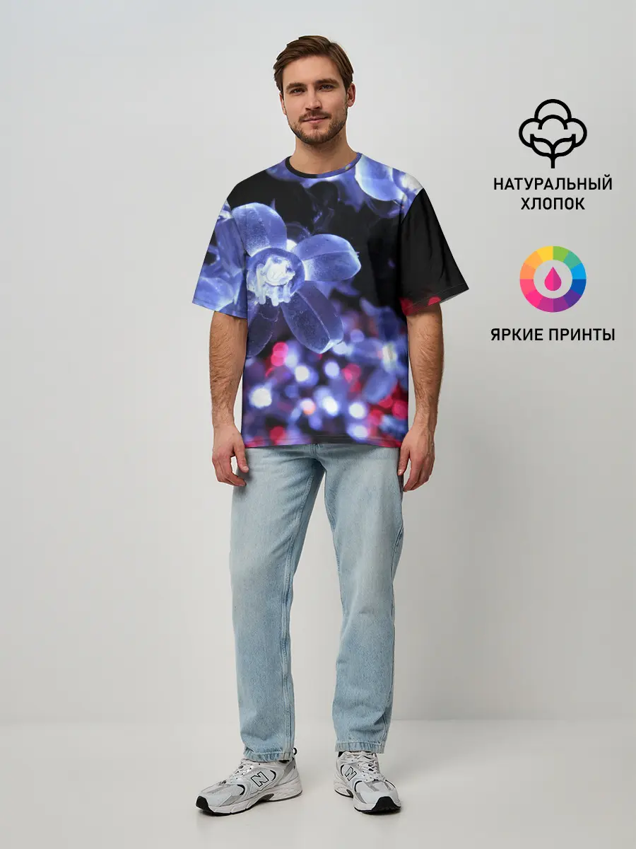 Мужская футболка оверсайз / Неоновые цвета