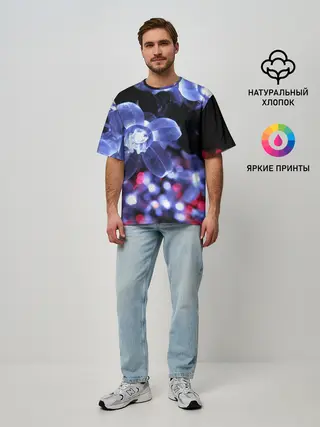 Мужская футболка оверсайз / Неоновые цвета