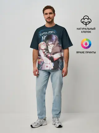 Мужская футболка оверсайз / Satsuriku no tenshi