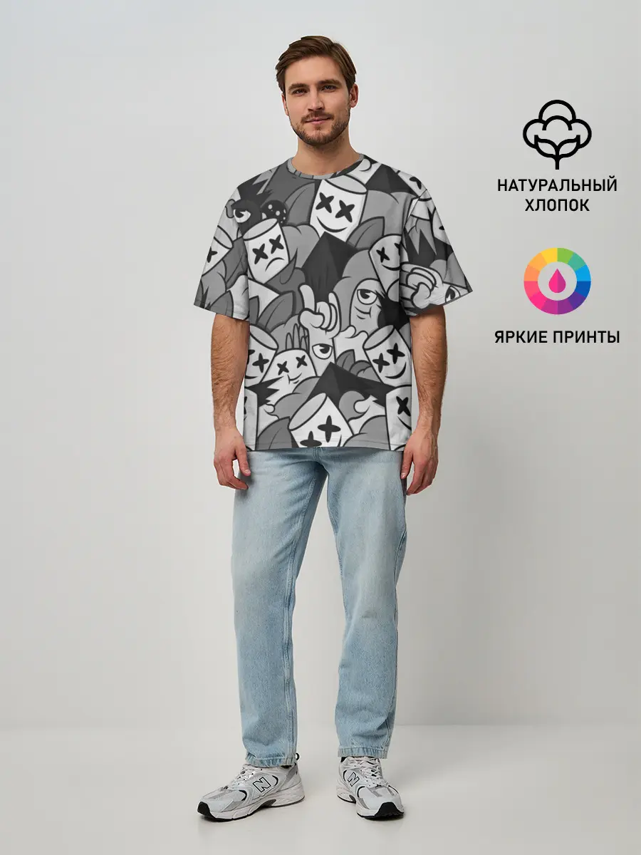 Мужская футболка оверсайз / Marshmello