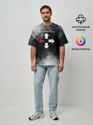 Мужская футболка оверсайз / Three Days Grace