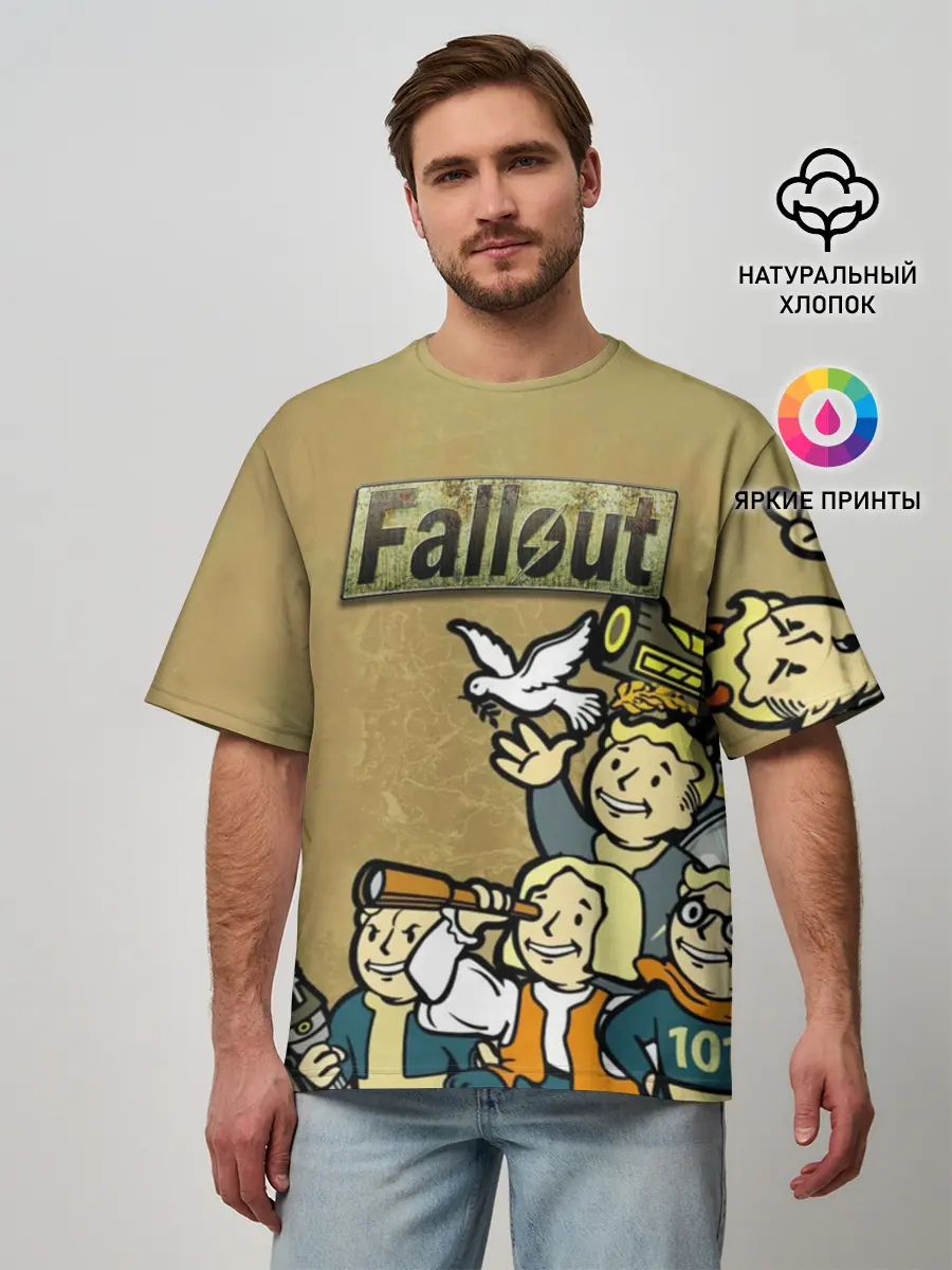 Мужская футболка оверсайз / Волтбои