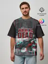 Мужская футболка оверсайз / the walking dead glitch