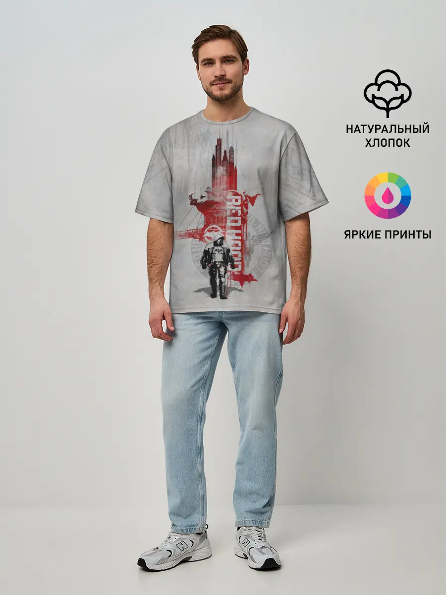 Мужская футболка оверсайз / Red Hood