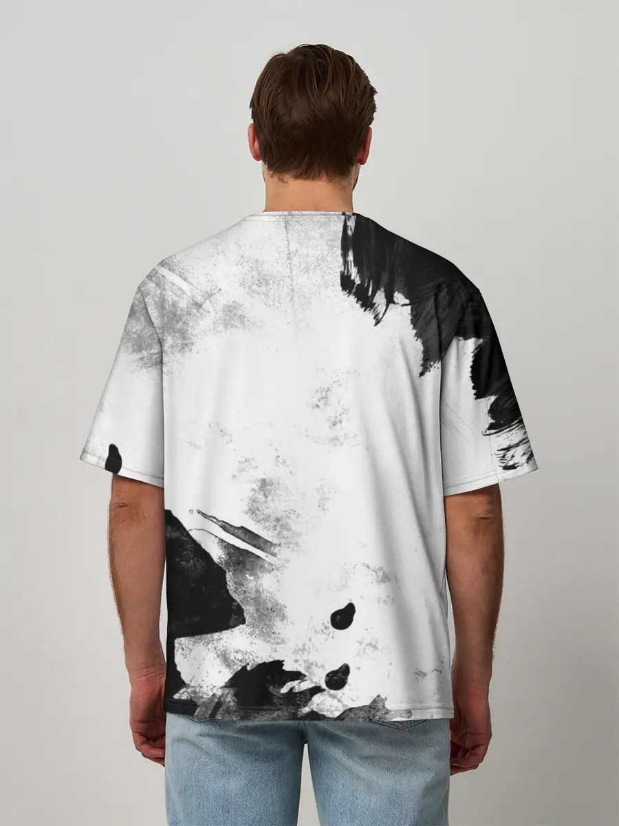 Мужская футболка оверсайз / Острые козырьки