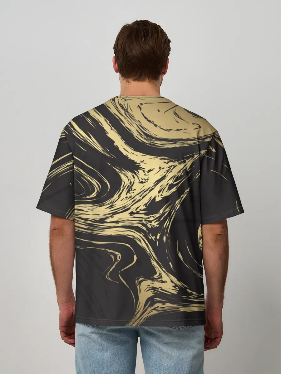 Мужская футболка оверсайз / Золотые реки