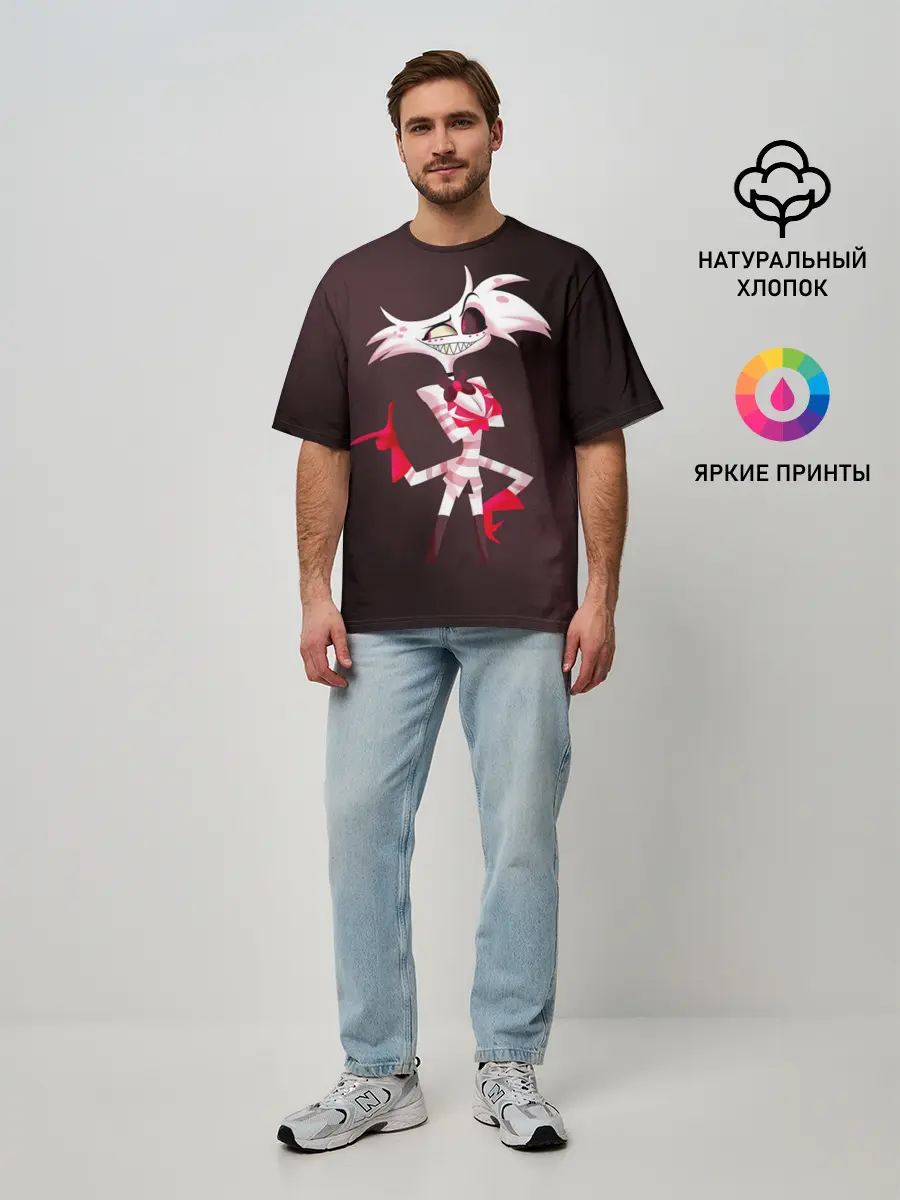 Мужская футболка оверсайз / Hazbin Hotel