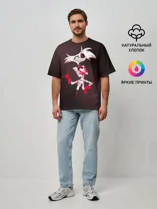 Мужская футболка оверсайз / Hazbin Hotel