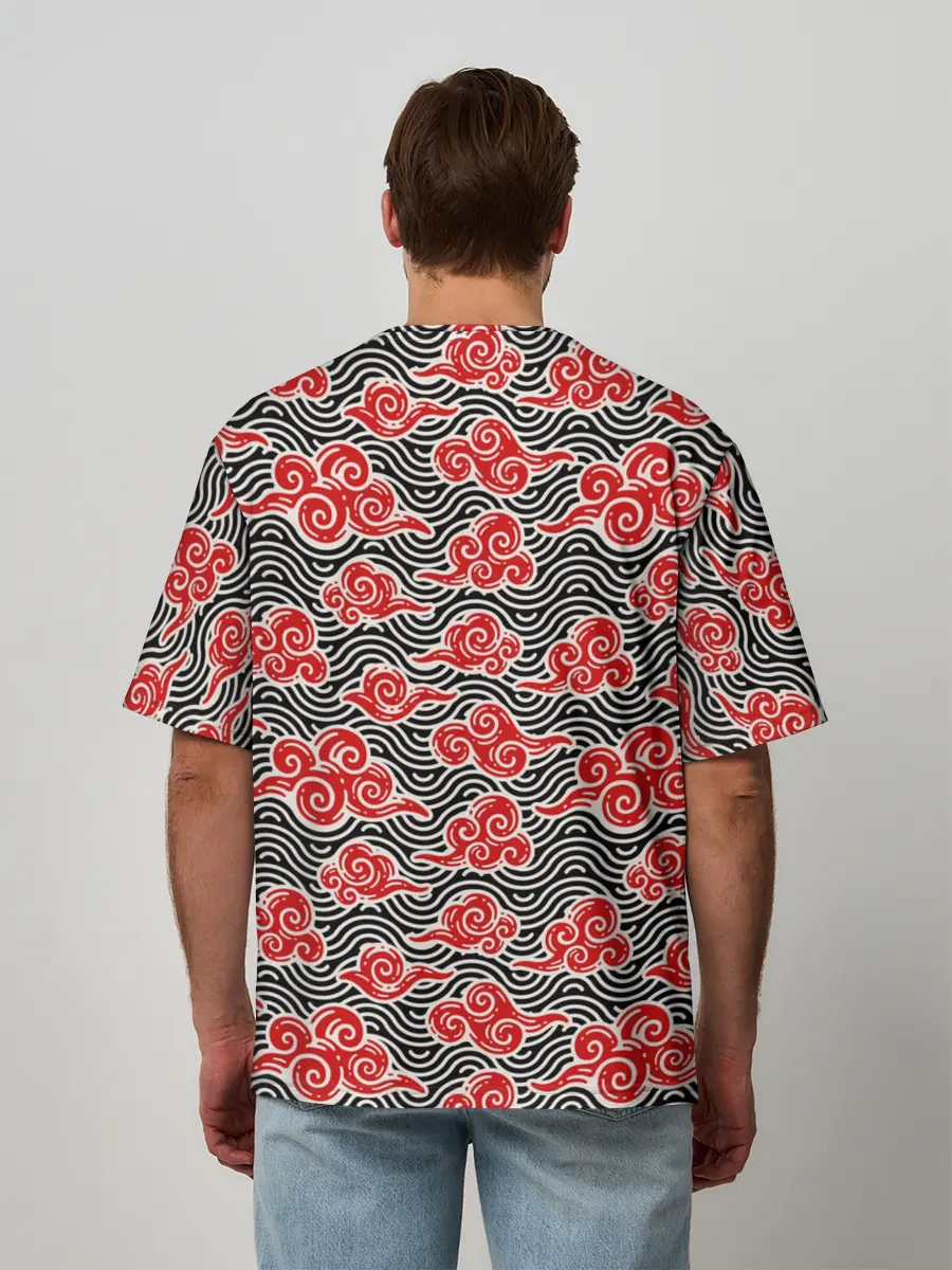 Мужская футболка оверсайз / Панда-ниндзя