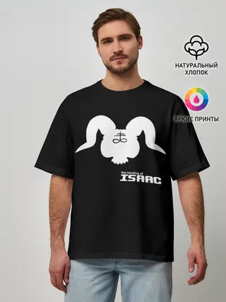 Мужская футболка оверсайз / The Binding of isaac Satan