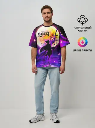 Мужская футболка оверсайз / Шинобу Кочо Kimetsu no Yaiba