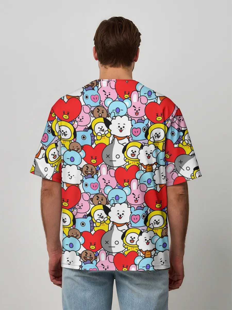 Мужская футболка оверсайз / BT21 / BTS